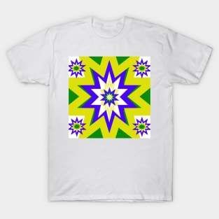 Star Graphic Yellow and Blue T-Shirt